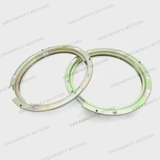 FIT FOR WILLYS JEEP HEADLIGHT RETAINING HOLDING INNER BEZEL RIM 7" PAIR