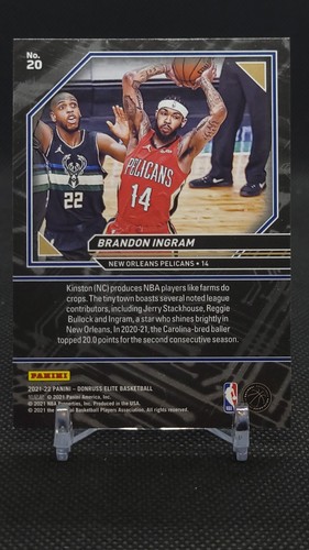 2021-22 Donruss Elite Brandon Ingram Power Formulas Insert #20 Pelicans - Picture 2 of 2