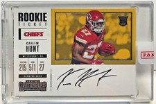Kareem Hunt 2017 Panini Contenders RC Ticket Variation RPS Autograph Auto SP#357