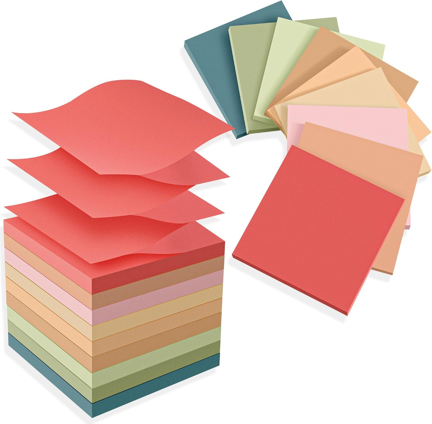 Vintage Pop-Up Sticky Notes Refill Pack - 18 Pads 3x3 Strong Adhesive Memo-image