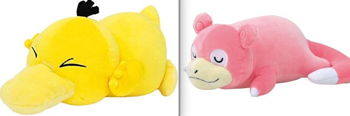 Pokemon Mofumofu arm Pillow doll plush Slowpoke Psyduck set