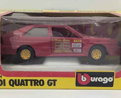 Bburago Audi Quattro GT Vintage 1:25 Diecast Metal Model Rare
