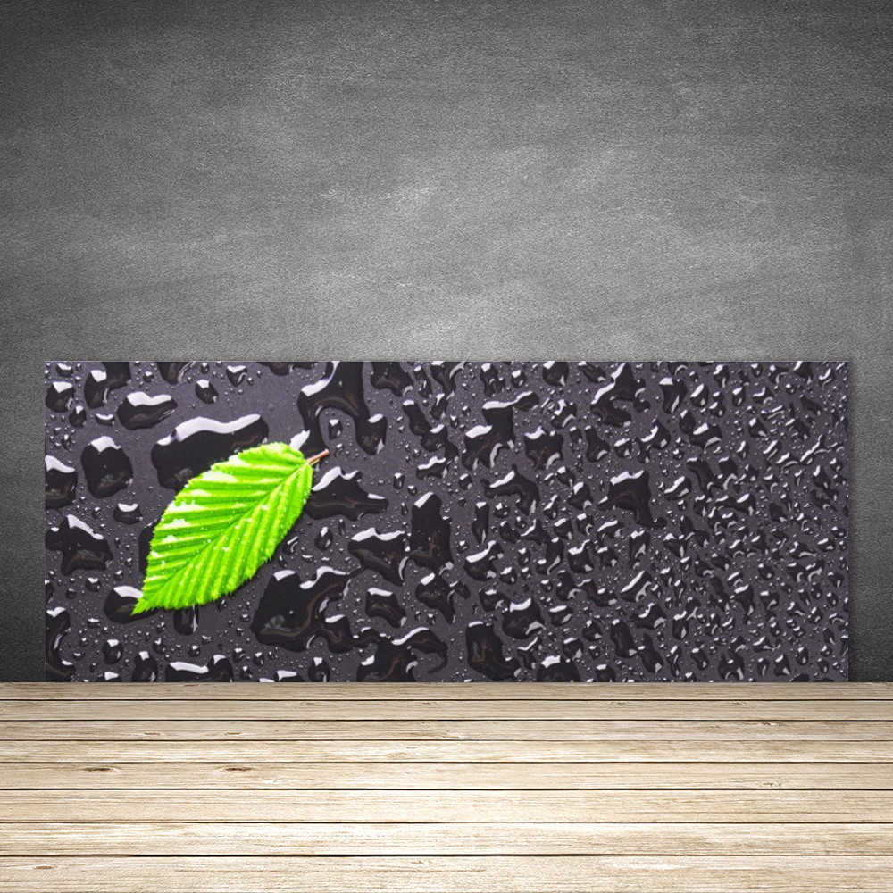 Crédence en verre trempé Art Feuille 125x50 cm au design haut de gamme