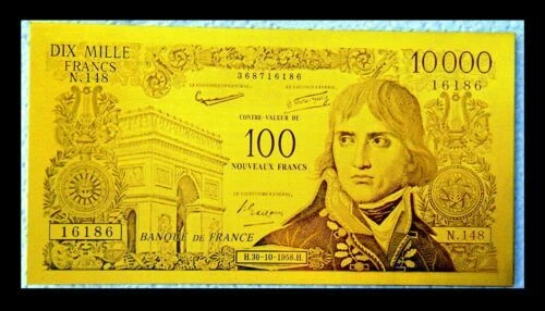 Billets de 5000 et 10 000 francs français