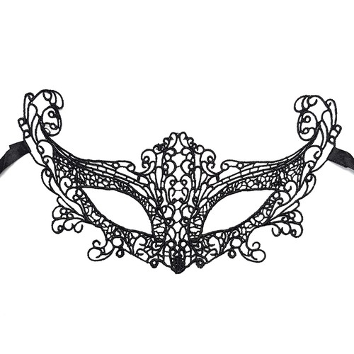 HALLOWEEN MASQUERADE LACE MASK Butterfly Cat Fox Party Costume Colour Black Blue - Picture 21 of 30