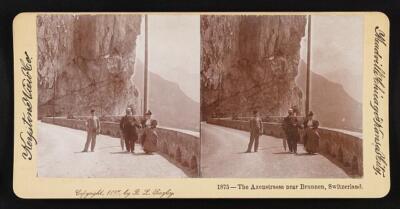 Switzerland The Axenstrassa near Brunnen, Switzerland Historic Old Photo