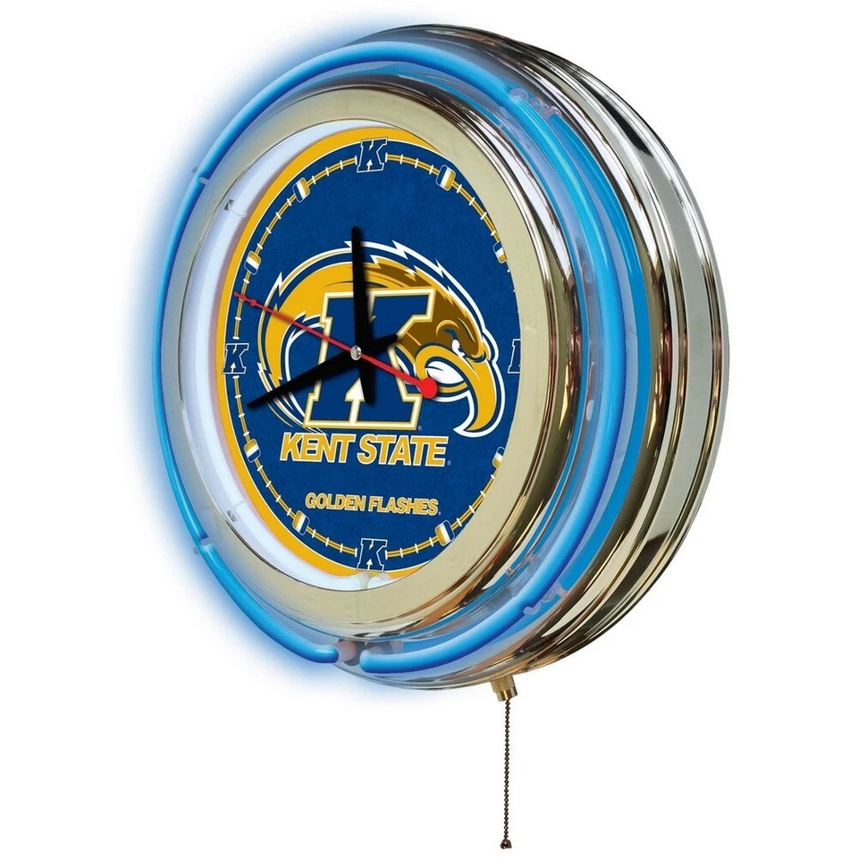 NCAA - Kent State Double Neon Ring, Logo Clock College Team Logo - Image 2 of 4