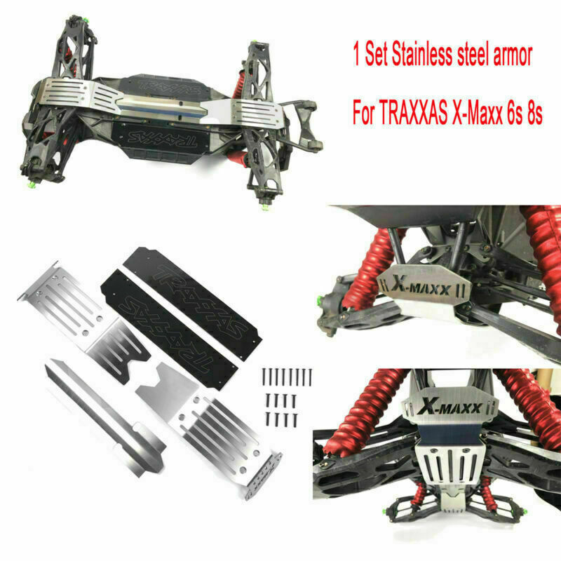 Für RC TRAXXAS XMaxx Xmaxx 6s 8s 1/5 Edelstahl Chassis Skid Plate