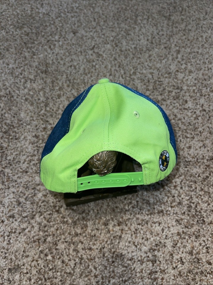 Cross Colours Hat Lime Green Denim Snap Back Precurve Adjustable Was ...