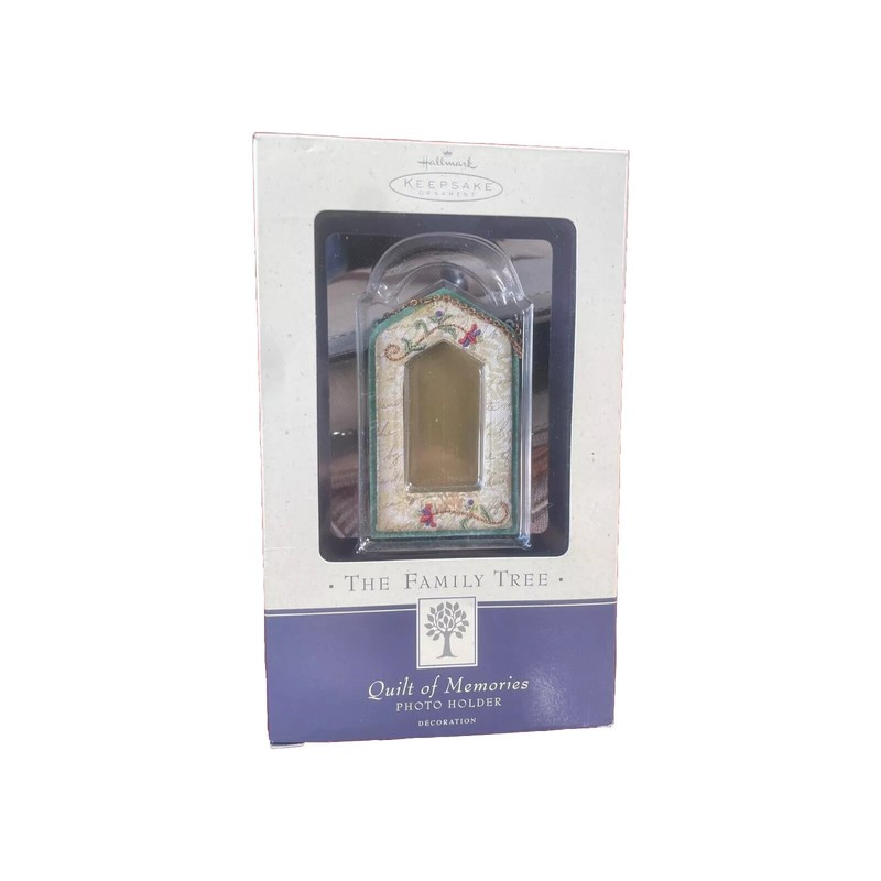 NEW Photo Hallmark Ornament Quilt of Memories Family Tree  Gift