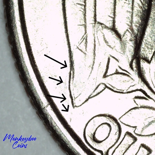 1995 P Washington Quarter - Reverse Die Crack - Rare Mint Error