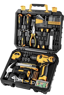 126 Pc, Professional Grade Cordless Power Tool Set, House Home DIY tool Kit