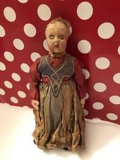 1920's Vintage Lenci Italian Doll 9" Made in Italy ATTIC FOUND Creepy
