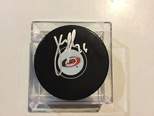 John Michael Liles Signed Carolina Hurricanes Hockey Puck Autographed c