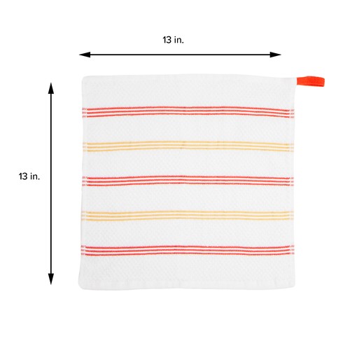 Kitchen Dishcloth Bulk Case of 144, Striped Color Options,13x13, Soft Cotton - 第 7/32 張圖片