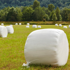1 Mil Bale Wrap 30"x5000' White Silage Film 5-Layer UV Self Adhesive Pallet Use