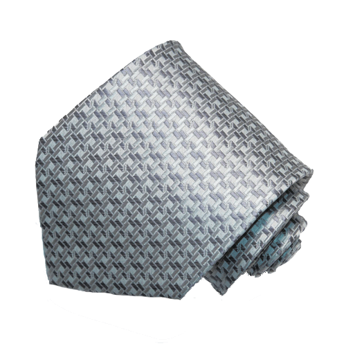 Men's Hot Pink Solid Color Zigzag Tie - Picture 7 of 11