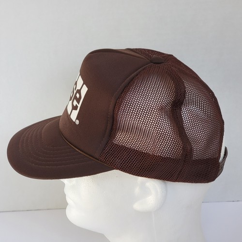 Cappello camionista snapback marrone vintage valigetta trattori e attrezzature agricole - Foto 2 di 9