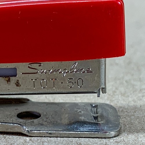 Swingline Tot 50 Stapler Vintage Red 3" Long Miniature Stapler - Picture 6 of 12