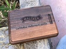 WALTHER PPK/S SCATOLA IN LEGNO DI NOCE CON ASTA DI PULIZIA SPEDIZIONE GRATUITA
