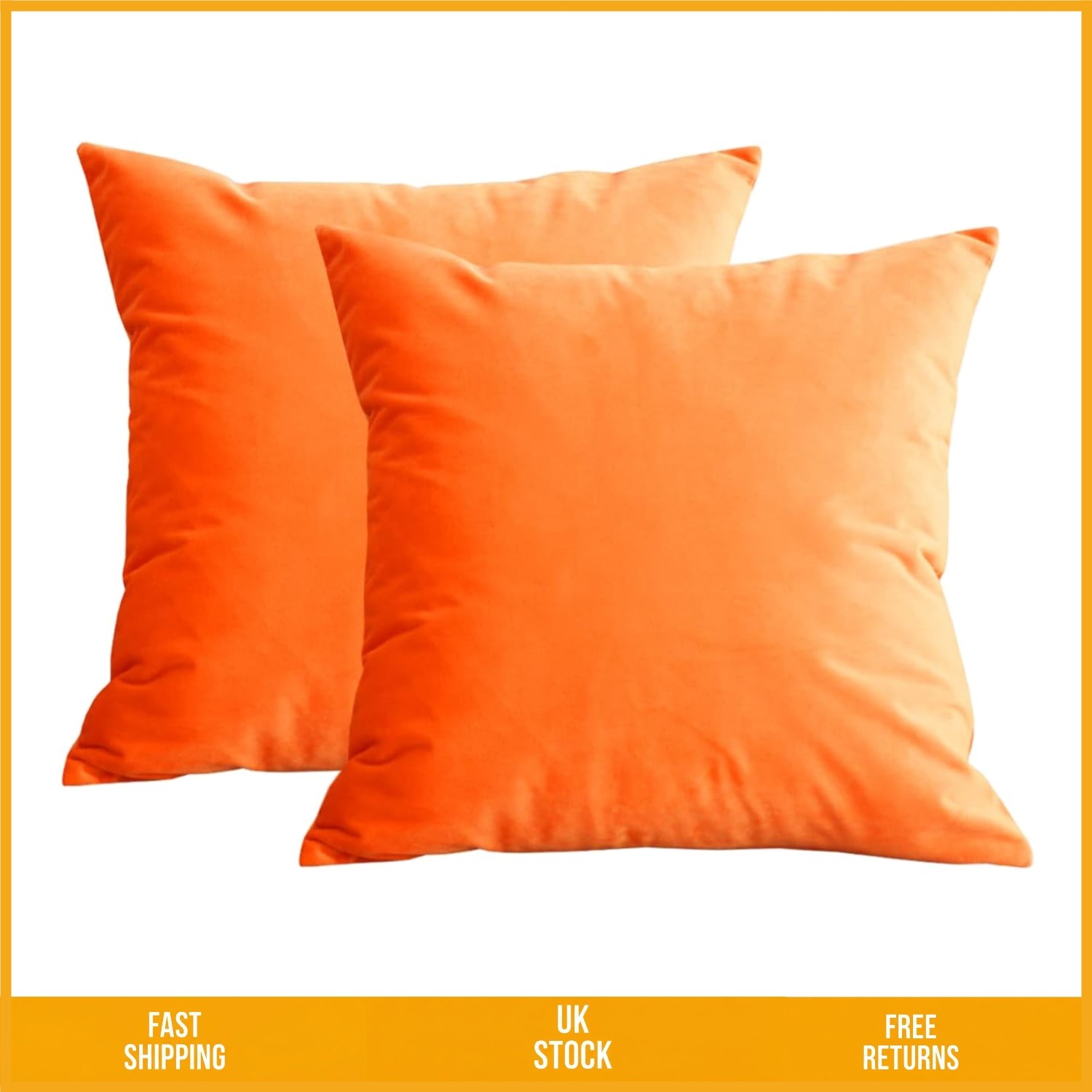 Elegant Soft Velvet Decorative Throw Pillow Cases Square Covers 18x18in Qty 2