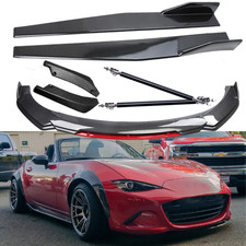 Front Bumper Lip Spoiler Body Kit Carbon Fiber Side Skirt For Mazda Mx-5 Miata