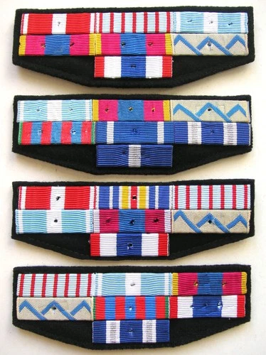 LOT OF 4 RIBBON BARS PARATROOP MEDALS PARA TAP FOREIGN LEGION