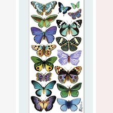 Violette Stickers - Beautiful Blue Butterflies Sticker Sheet - Crafts  Planners