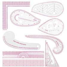 Fashion Clear Metric Sewing Ruler Set French Curve Pattern Ruler Kit for Beg