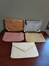 5 Ipsy Makeup Bag Clutch Purse Top Zip Wallet 5x7"