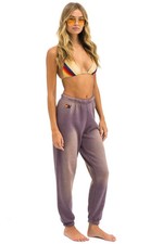 Aviator Nation - 5 STRIPE SWEATPANTS - FADED MOCHA Size Small