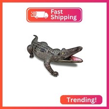 HOHQB 47" Inflatable Alligator Pool Toys Realistic Blow up Alligator Deco Animal