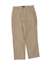 CHAPS Mens Straight Chino Trousers W36 L32 Beige Cotton AB07