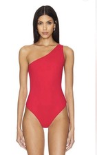 Free People Women s Can t Stop Me One Shoulder Bodysuit Size Large Mars Red
