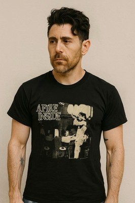 AFI A Fire Inside Band T-Shirt American Apparel M/OS Black USA Rock Emo Punk Tee