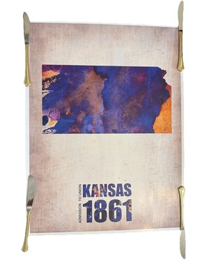 Kansas Watercolor Map by Naxart Canvas Wall Art, 18 by 24-Inch Plus Document