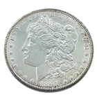 1891-CC $1 Silver Morgan Dollar in About Uncirculated AU Condition, BU in Wear