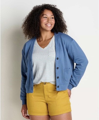 Toad & Co Slate Blue Hemp Daybreaker Cardigan