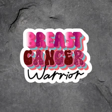 Breast Cancer Warrior Sticker Vinyl Decal Awareness Support Pink Ribbon Hope