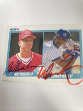 Mike Roesler & Derrick May Signed Autographed Rookie Card 645. rookie card picture