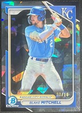 2024 BOWMAN CHROME BLAKE MITCHELL SAPPHIRE BLACK REFRACTOR #8/10