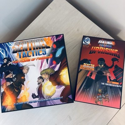 Lot: Sentinel Tactics Flame of Freedom & Uprising Expansion w/ Minifigures READ