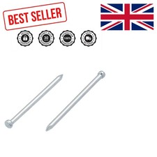1.4mm x 25mm Galvanised Steel Bright Oval Lost Head Joinery Nails - Pack of 250