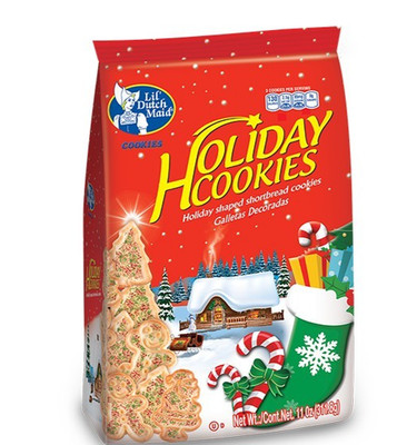 Lil' Dutch Maid HOLIDAY SHORTBREAD Cookies Trees/Gingerbread Men/Santa-11 oz bag