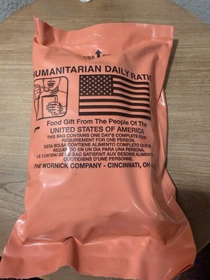 Sealed U.S. Humanitarian Daily Ration HDR Menu #4 Wornick Company Emergency Food