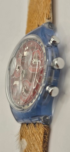 Swatch Chrono SCN109 Fury 1992 NOS – Rare Vintage Watch Cowhide Strap - Picture 5 of 14