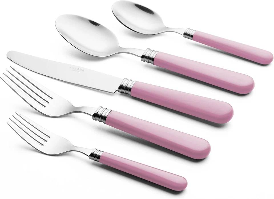 Set Di Posate, Posate Colorate in Acciaio Inossidabile, Set Di Posate Da Tavola, - Immagine 3 di 4