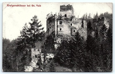 Postcard Vintage postcard: Kraiger Castles, St. Veit, 1909.