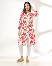Women Floral Print Straight Kurta