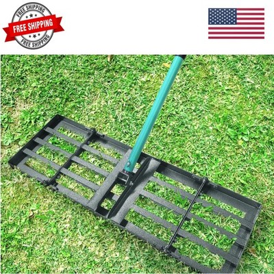 Lawn Leveling Rake, 30 Inch Yard Lawn Leveling for Soil with 78'' Adjustable S...